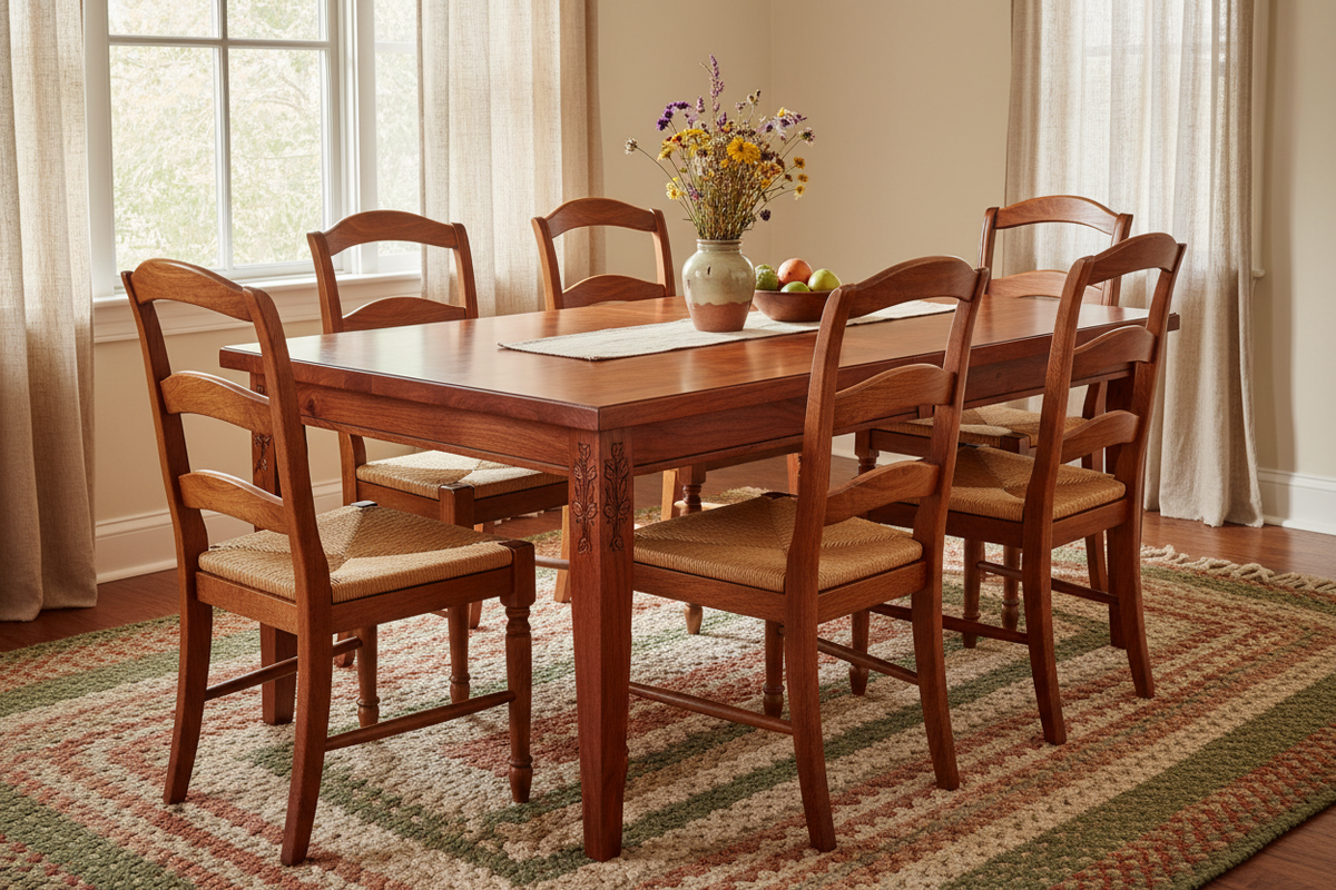 Cherry Wood Dining Set