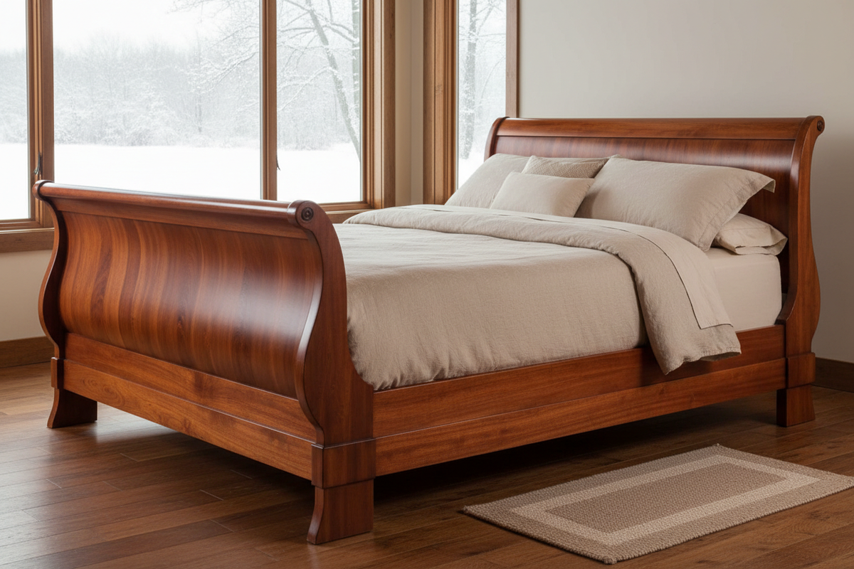Sleigh bed